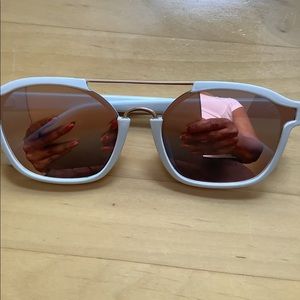 White Frame Sunnies with Mirror Lenses